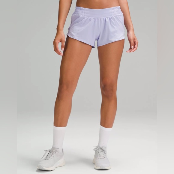 lululemon athletica Pants - Lululemon hotty hot lined short 2.5" in lilac/ lilac smoke- womens- 10